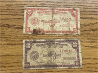 1949 5&10 CENTAVOS PHILIPPINES BANK NOTES