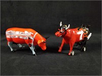 CowParade 2003 Cowbus 2002 Nascow Retired Figurine