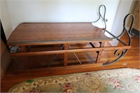 Solid Oak Sleigh Coffee Table-Excellent Condition