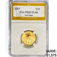 2007 $10 1/4oz. American Gold Eagle PGA PR68 DCAM