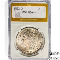 1892-O Morgan Silver Dollar PGA MS64+