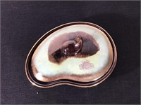 WEST GERMAN POTTERY COVERED BOWL