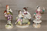 3pc Meissen Figures some minor damage