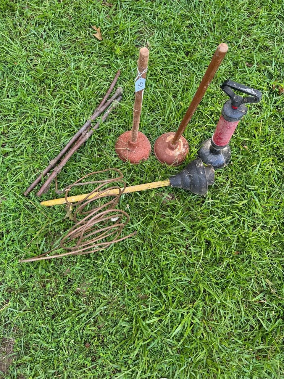 4 plungers, copper wire