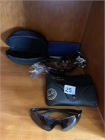 EMPTY RAY-BAN CASES, SAFETY GLASSES