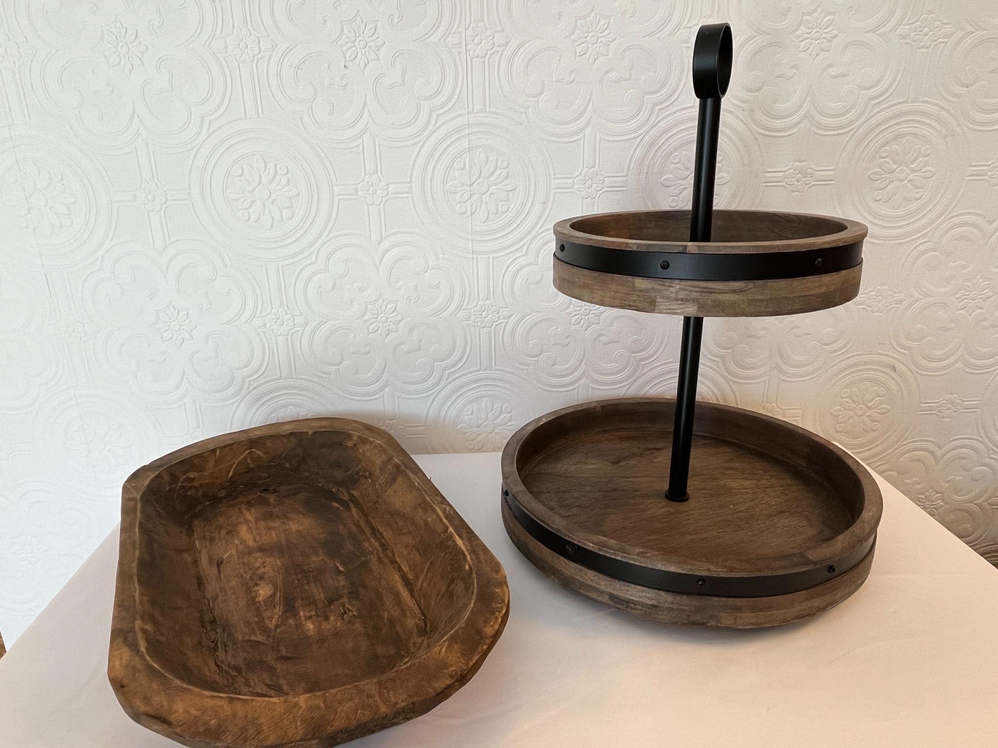 Rotating Tiered Tray & Dough Bowl