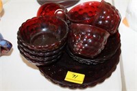 16 PCS. OF ROYAL RUBY "BUBBLE" PATTERN ANCHOR