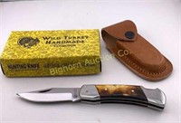 New Wild Turkey Handmade 4" Lockback  Knife