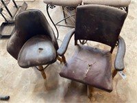 2 Antique Leather Chairs