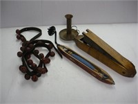 Vintage Match Holder, Candle Holders & Bells