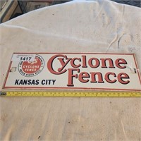 Vintage Metal Sign - Cyclone Fence