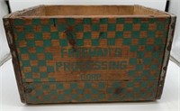 Freeman's Processing Corp Wooden Box