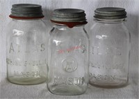 3 pcs. Vintage Atlas Glass Canning Jars