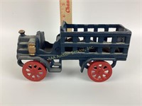 Cast iron stake bed truck reproduction blue wit
