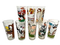 1976 Pepsi Looney Tunes Glasses Lot of 8