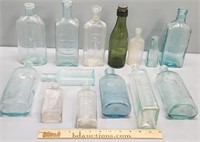 Advertising Glass Medicine Bottles Lot