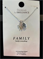 14Kt Gold "Family Is Forever" Pendant Necklace