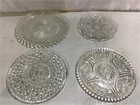 Glass fancy service plates