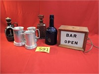 Vintage Bar Ware / Bar Light