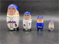 Texas Rangers Nesting Dolls: Blalock, Young,