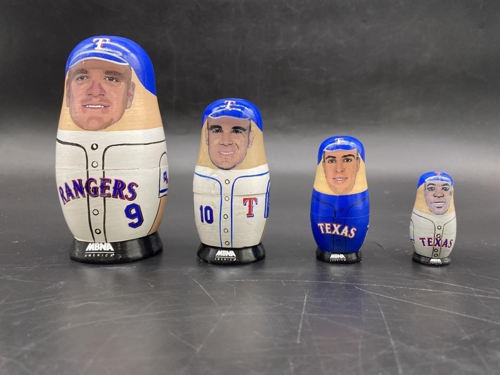 Texas Rangers Nesting Dolls: Blalock, Young,