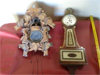 Seth Thomas Banjo & Kaiser Cuckoo Clocks