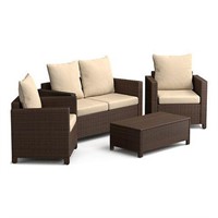 RATTAN OUTDOOR SET 3 ONLY (NOT ASSEMBLED IN BOX)