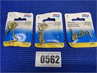 3 Packs of 2" Hook & Eye 2 Each