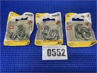 3 Packs of Open S Hooks 4 Pieces 1 1/2"