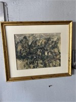 Framed Paul Cezanne "At The Waters Edge"