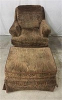 Upholstered Chair w/ Ottoman 4B