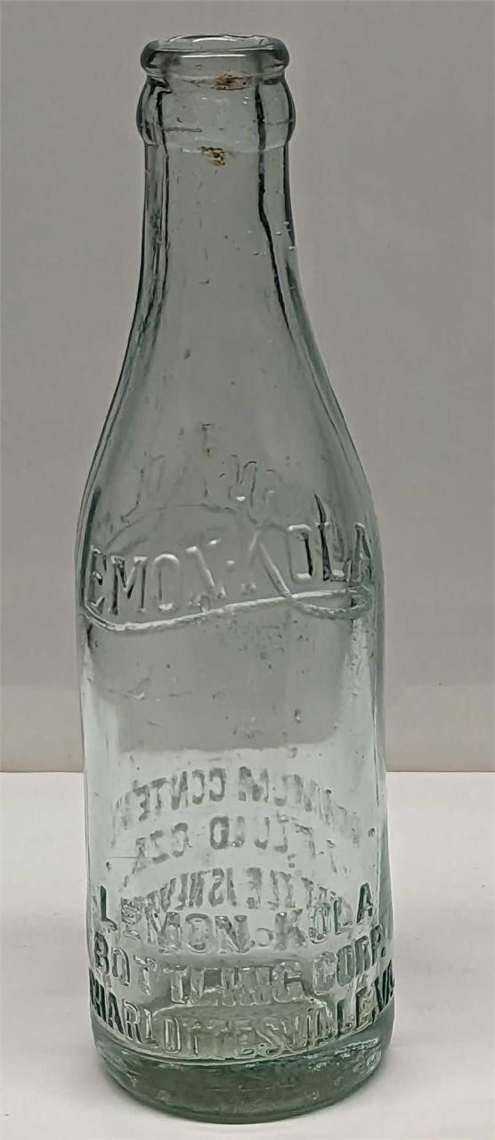 Antique Lemon Kola Glass 7oz Bottle