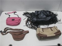 Four Assorted Handbags Largest 14"x 10"x 5"