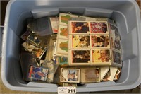 Tub Lot of Assorted Sports Cards, Holders