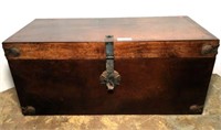 Wooden Trunk with Metal Hardware