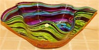 Contemporary Art Glass Center Bowl