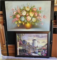 Flower Print & Light House Framed Puzzle