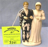 Vintage porcelain bride and groom figure