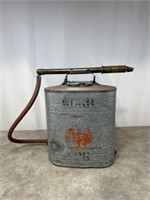 Vintage Fire Pump Galvanized Fire Extinguisher
