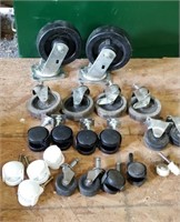Caster wheels, various sizes