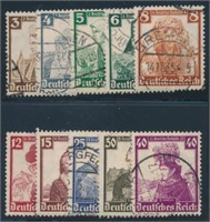 GERMANY #B69-B78 USED FINE-VF