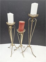Candles with Metal Holders Home Decor See Sizes