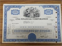 CNA financial corp stock certificate