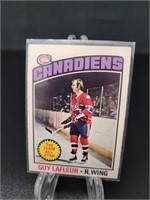 1976-77 O Pee Chee, Guy Lafleur hockey card