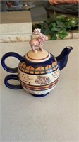 Moose pottery teapot