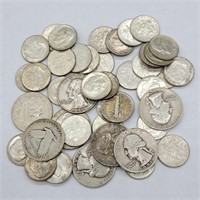 SILVER QUARTERS & DIMES VARIOUS YEARS $5.60 FACE