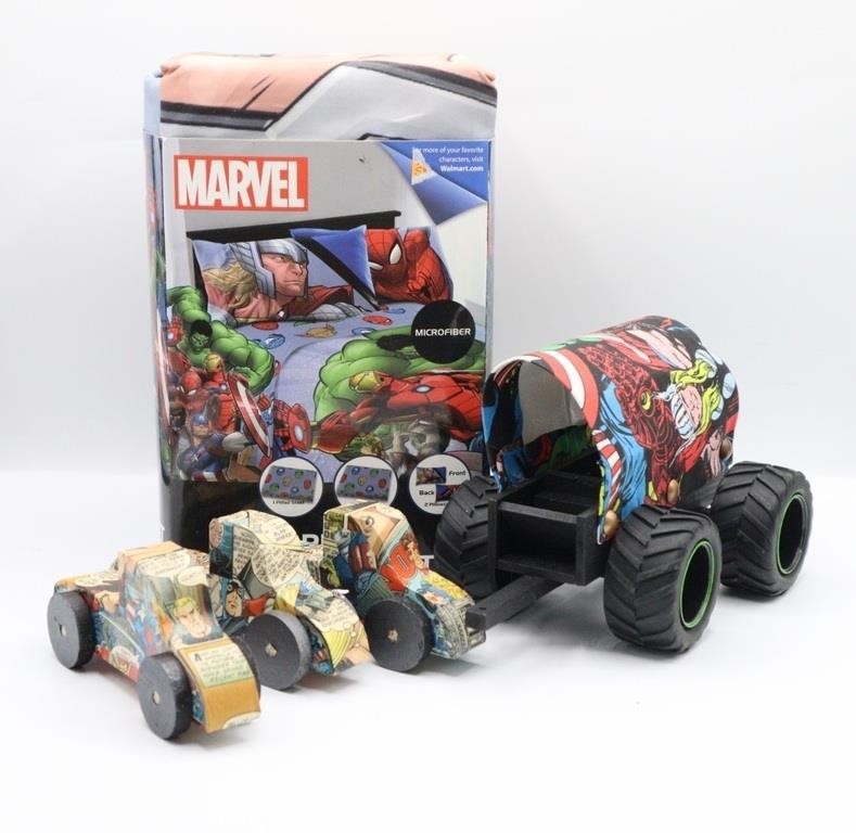 Marvel Full Sheet Set & Misc Toy Cars