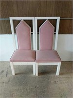 White Ceremonial High Back Chairs