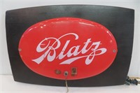 Blatz Electric Sign needs bulb? 14 x 8.5"