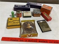 Vintage empty boxes and tins